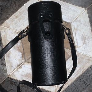 Canon camera lens leather case with strap